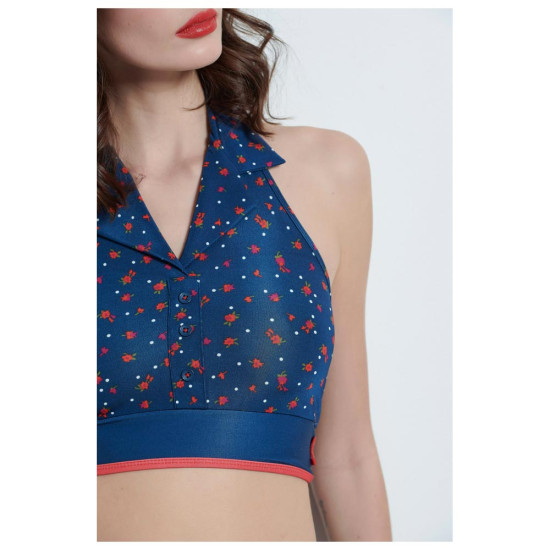 Bodytalk Γυναικεία αμάνικη μπλούζα Crop Top